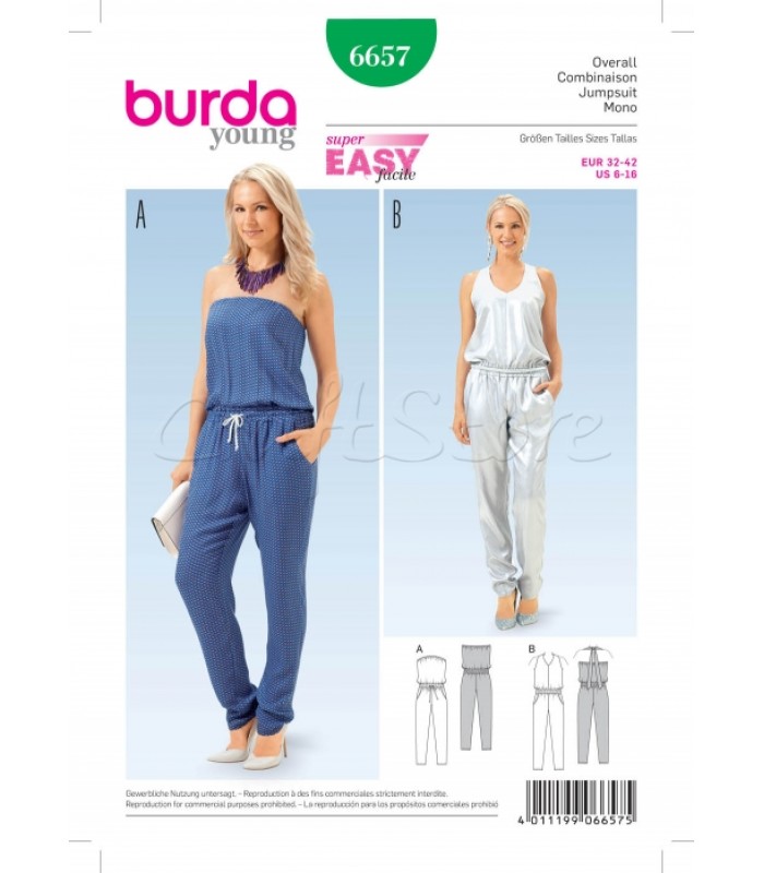 Burda Πατρόν Για Ολόσωμη Φόρμα 6657