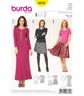 Burda Πατρόν Φορέματα 6692