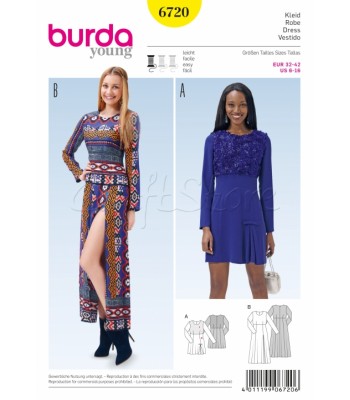 Burda Πατρόν Φορέματα 6720