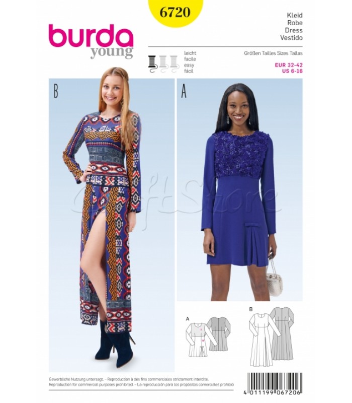 Burda Πατρόν Φορέματα 6720