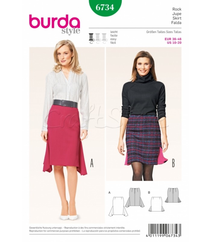 Burda Πατρόν Φούστες 6734