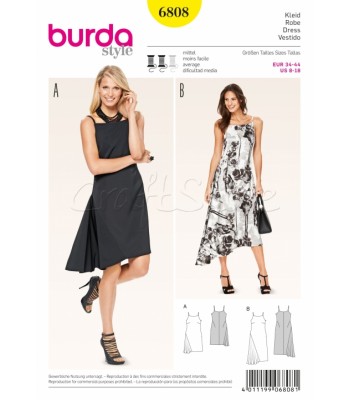 Burda Πατρόν Φορέματα 6808