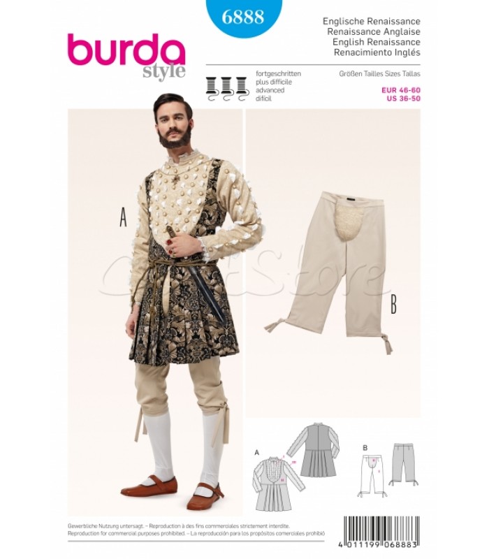 Burda Πατρόν Ιστορικά Κοστούμια 6888