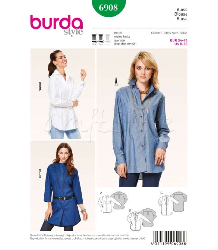 Burda Πατρόν Πουκαμίσες 6908