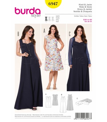 Burda Πατρόν Φορέματα και Μπολερό 6947