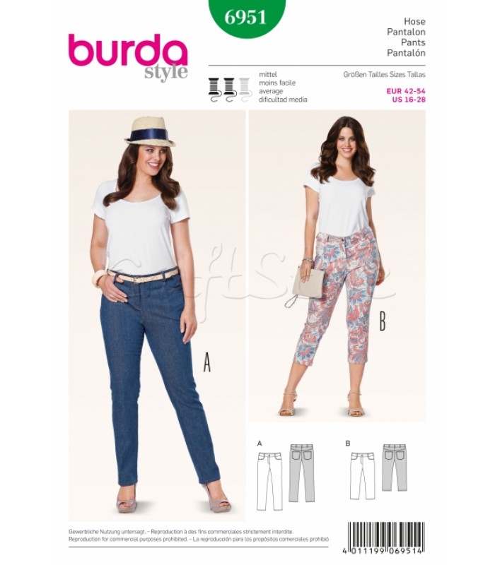 Burda Πατρόν Παντελόνια 6951 