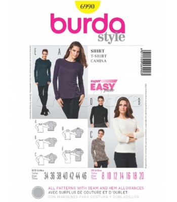 Burda Πατρόν Μπλούζες 6990