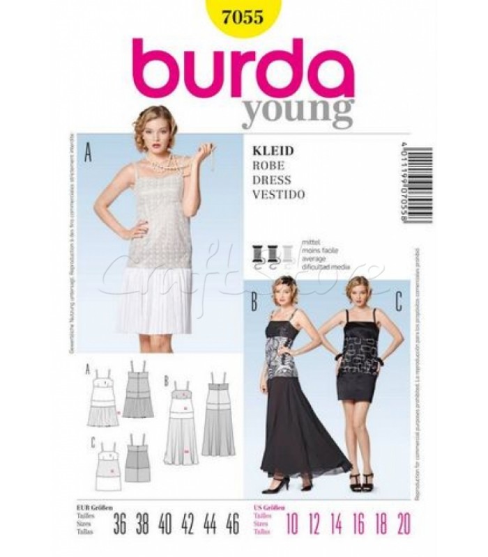 Burda Πατρόν Φορέματα 7055