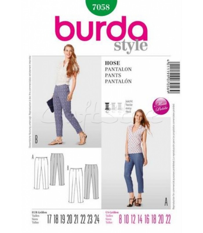 Burda Πατρόν Παντελόνια 7058