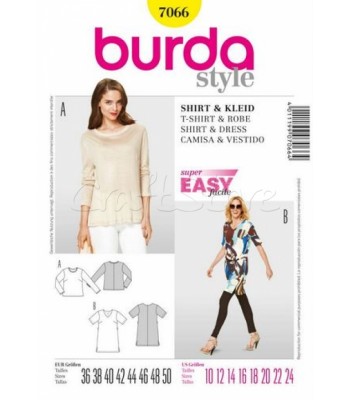 Burda Πατρόν Μπλούζα και Φόρεμα 7066