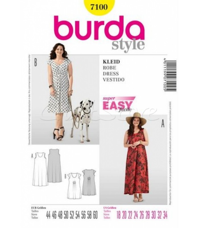 Burda Πατρόν Φορέματα 7100