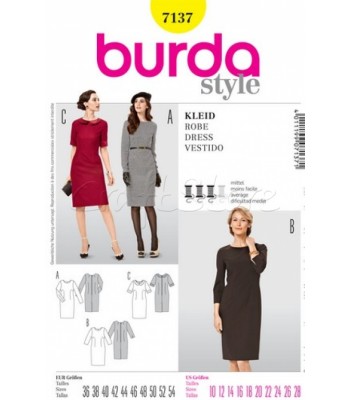 Burda Πατρόν Φορέματα 7137