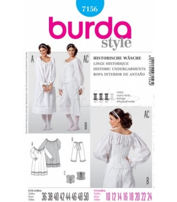 Burda Πατρόν Ιστορικά Εσώρουχα 7156