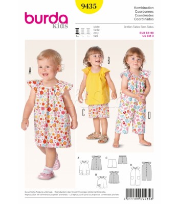 Burda Πατρόν Καθημερινά Παιδικά Ρούχα 9435