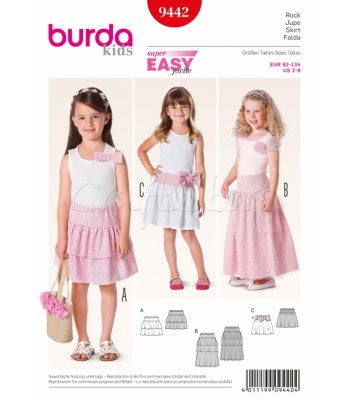 Burda Πατρόν Παιδικές Φούστες 9442