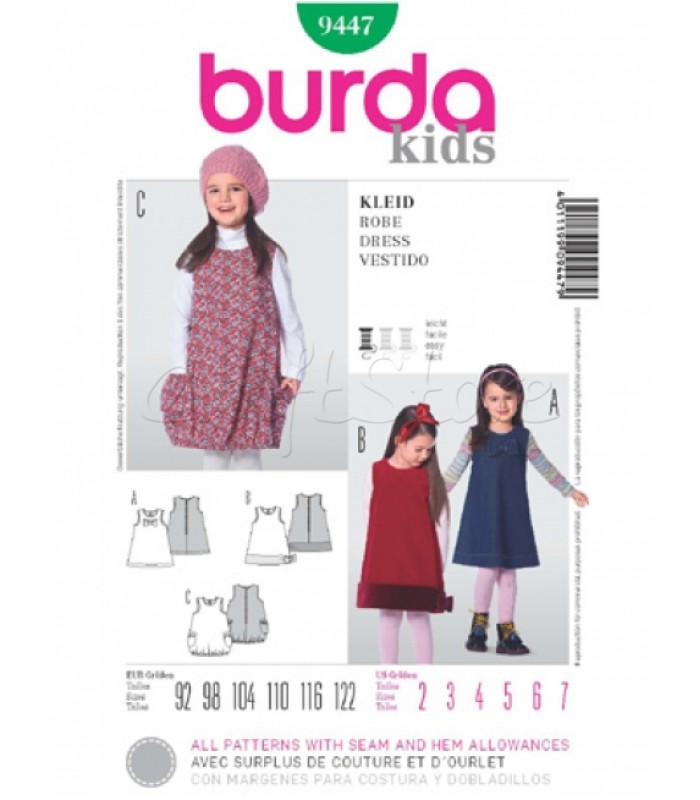 Burda Πατρόν Παιδικά Φορέματα 9447