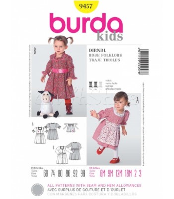 Burda Πατρόν Παιδικά Παραδοσιακά Φορέματα 9457