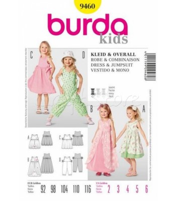 Burda Πατρόν Παιδικό Φόρεμα και Παντελόνι 9460