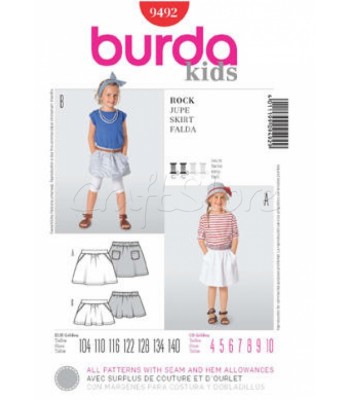Burda Πατρόν Παιδικές Φούστες 9492
