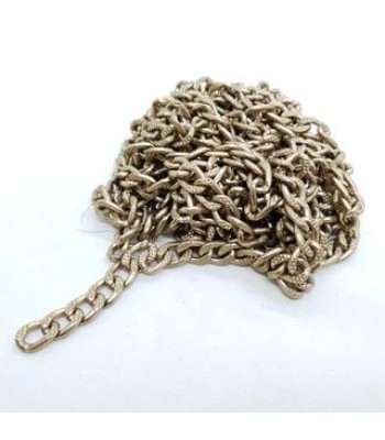 Αλυσίδα  17x11mm Πλακέ Σαγρέ Μπρονζέ 