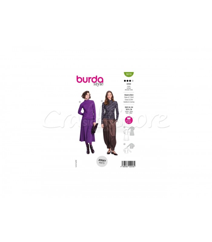 Burda πατρόν  φόρεμα 5616