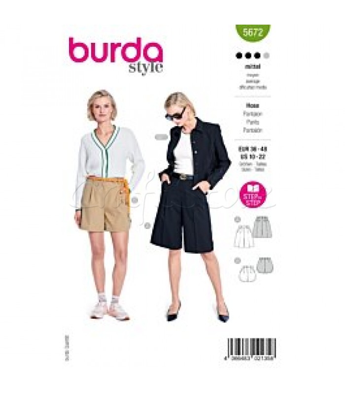 Burda πατρόν  παντελόνι 5672