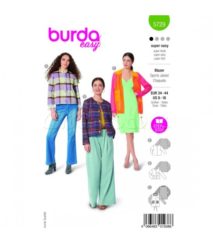 BURDA πατρόν JACKET-SPORTS 5729