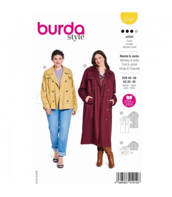 BURDA πατρόν JACKET-COAT 5747
