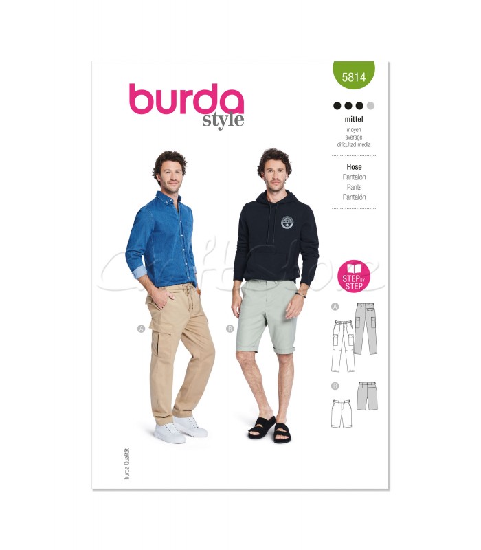 BURDA πατρον  παντελόνι 5814