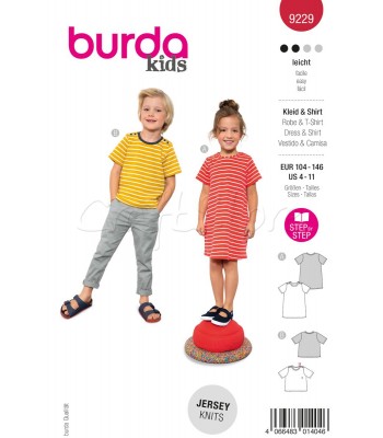 BURDA πατρόν φορέματα-SHIRT  9229