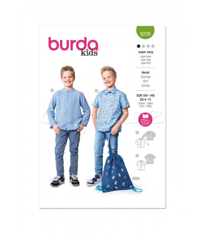 BURDA πατρόν πουκαμισα 9209