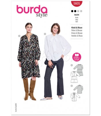 Burda πατρόν  φόρεμα 5605