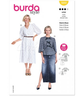 BURDA πατρόν φορέματα-Mπλούζα 5669