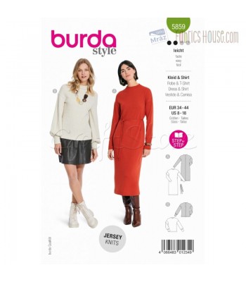  burda πατρόν φόρεμα 5859