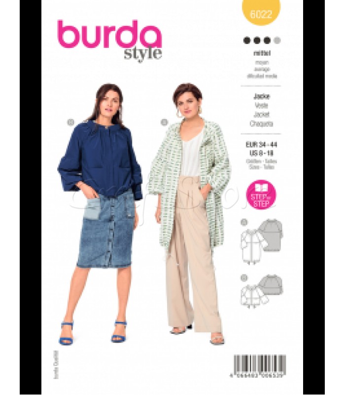 BURDA πατρον  JACKET 6022