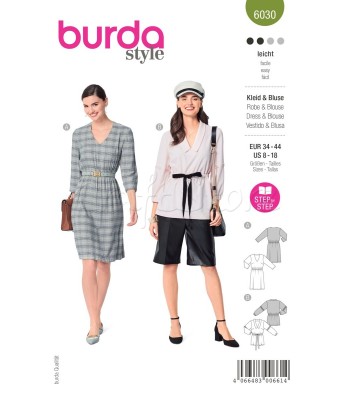 BURDA πατρον  μπλούζα-φορεμα 6030
