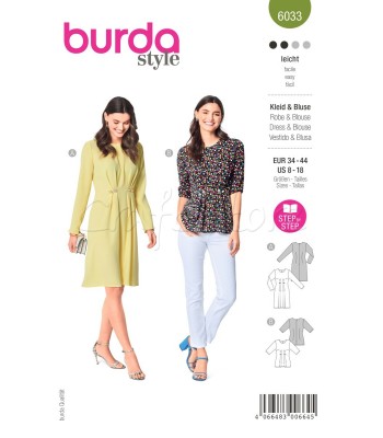 BURDA πατρον  μπλούζα-φορεμα 6033