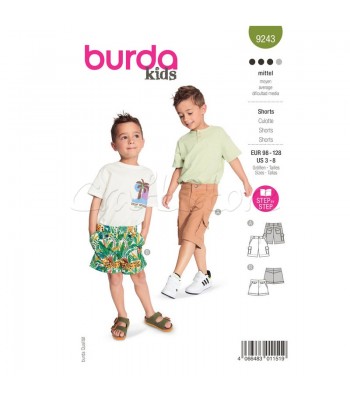 Burda πατρόν  παιδικά σορτσ αγοριών 9243