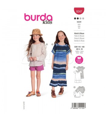 Burda πατρόν  παιδικά φορέματα και μπλούζες 9247
