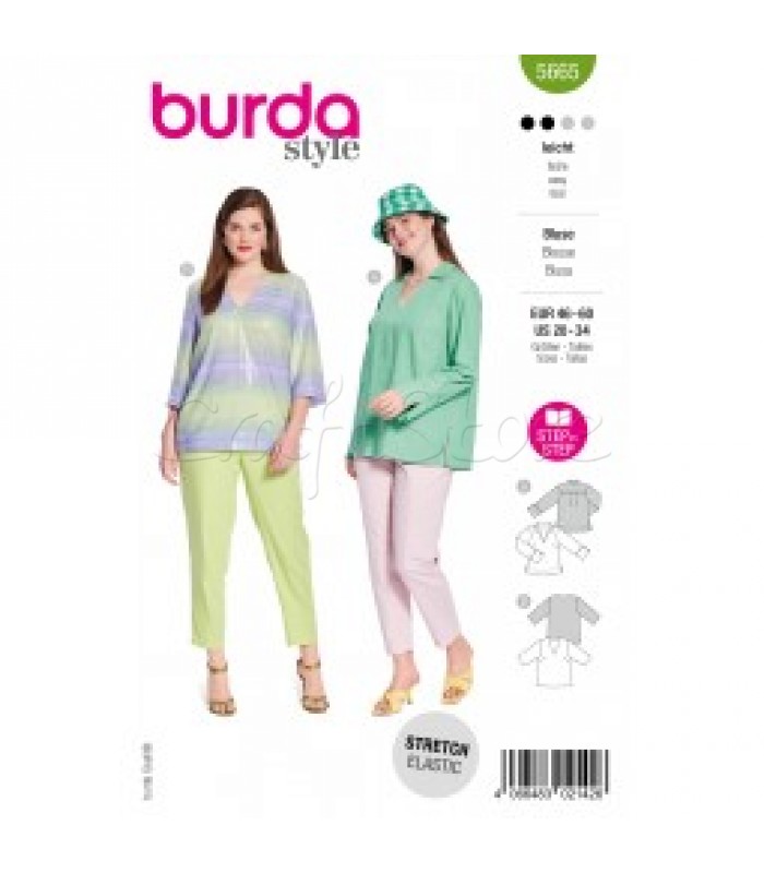 BURDA πατρον  μπλούζα 5665