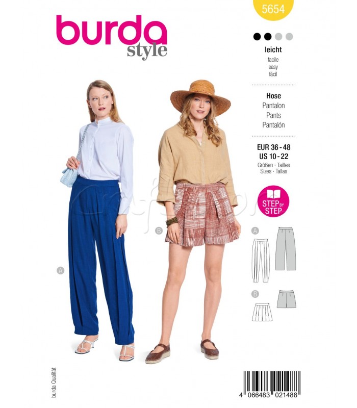 Burda πατρόν  παντελόνι 5654