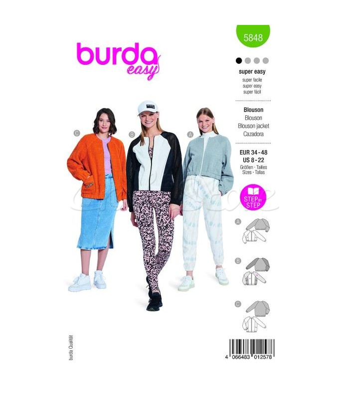 BURDA πατρον  JACKET 5848