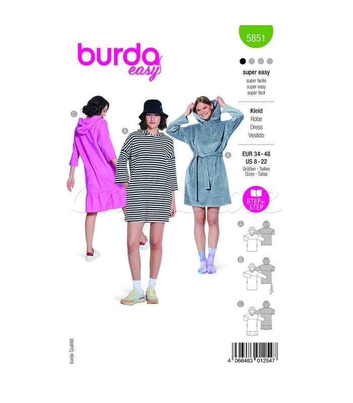 BURDA πατρόν φορέματα 5851