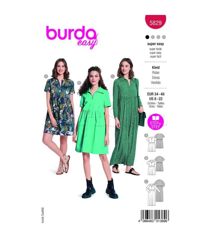 BURDA πατρόν φορέματα 5829