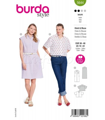BURDA πατρόν φορέματα-Μπλούζα 5644