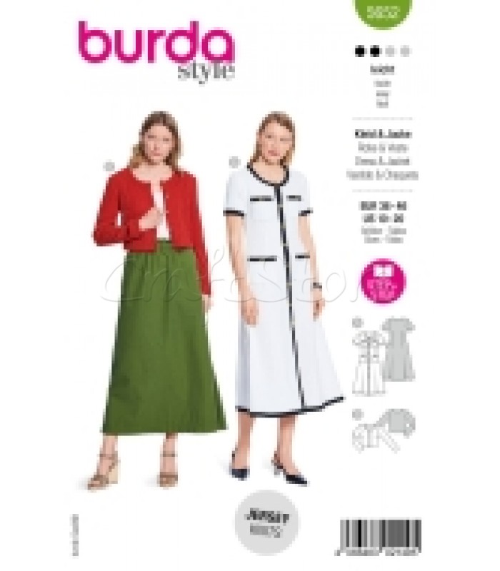 BURDA πατρον  Jachet -Φόρεμα 5652