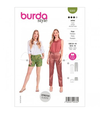 BURDA πατρόν παντελόνι και σόρτς 6005