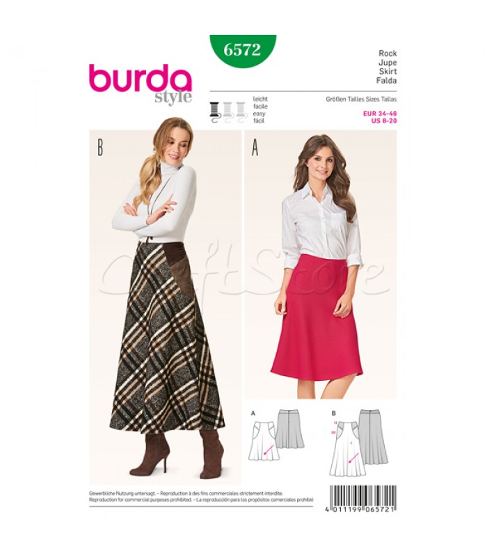 Burda Πατρόν Φούστες 6572