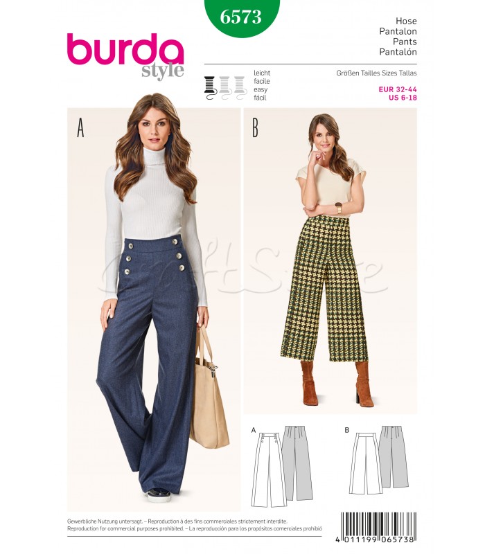 Burda Πατρόν Με Παντελόνες 6573