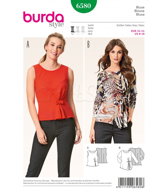 Burda Πατρόν Μπλούζες 6580